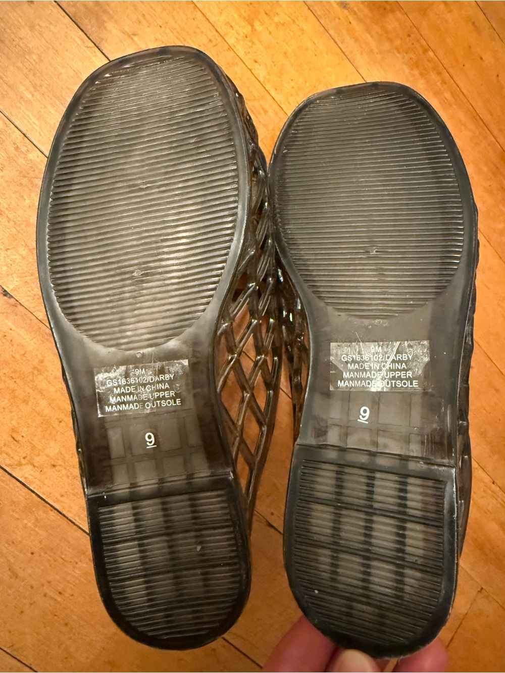 MIA Gray/Black Jelly Cage Slides - Picture 2 of 3